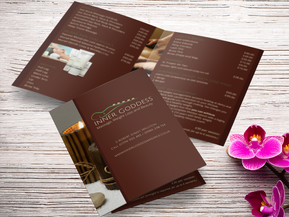 Price list design and print minehead somerset